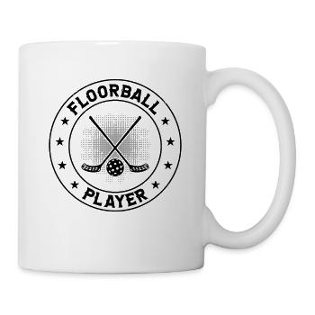 Joueur de floorball - Mug blanc - blanc - Droite