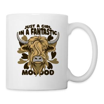 Une Fille D’humeur Fantastique Highland Vache Highland - Mug blanc - blanc - Droite