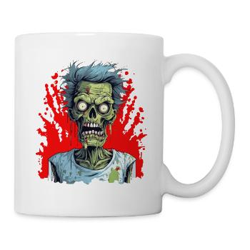 Halloween Horreur Effrayante Zombie - Mug blanc - blanc - Droite