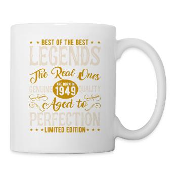 Vintage 1949 - Legendärer 75. Geburtstag - Tasse - Weiß - Rechts