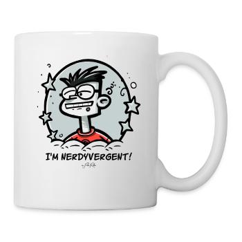 Ich bin nerdig, nerdigvergent und so ein Nerd - Tasse - Weiß - Rechts