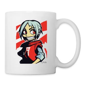 Anime Manga Mädchen beobachtet die Jungs - Tasse - Weiß - Rechts