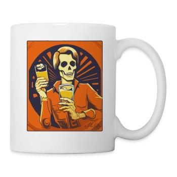 Party-Skelett und wir feiern, als ob es 1979 wäre - Tasse - Weiß - Rechts