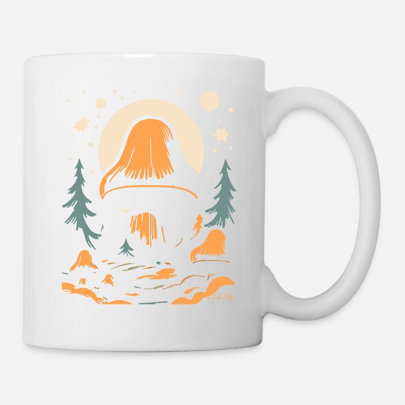 Ein riesiger Pilz im Wald - Tasse - Weiß