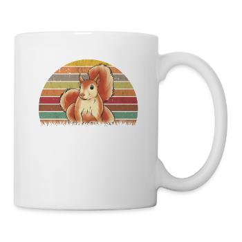 Eichhörnchen Écureuil rétro - Mug blanc - blanc - Droite