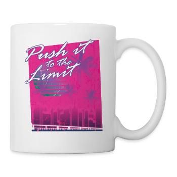 80er Retro Miami Vaporwave Ästhetik - Tasse - Weiß - Rechts