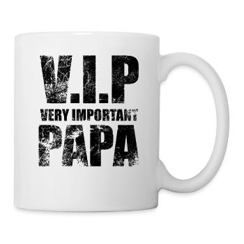 V.I.P Very Important Papa, Bester Papa der Welt - Tasse - Weiß - Rechts
