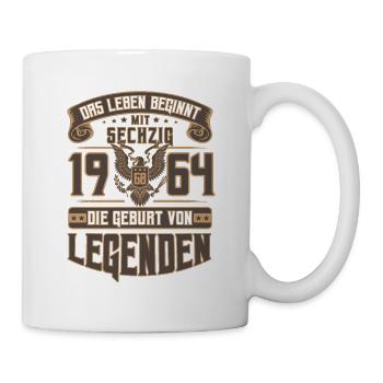 60 Geburtstag Jahrgang 1964 Jubiläum Geschenk - Tasse - Weiß - Rechts