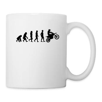 Motorcross Geschenk Motorcross Evolution - Tasse - Weiß - Rechts