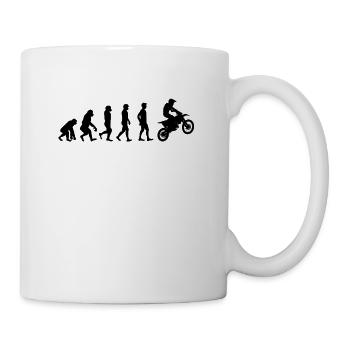 Motorcross Geschenk Motorcross Evolution - Tasse - Weiß - Rechts