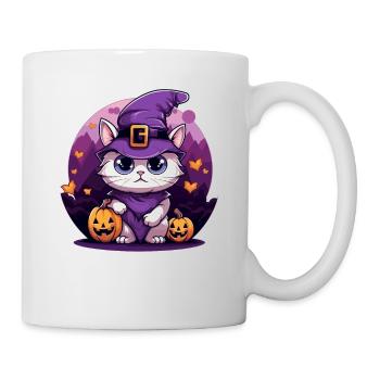Costume de propriétaire de chat d'Halloween - Mug blanc - blanc - Droite