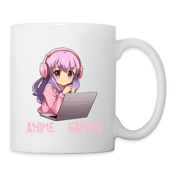 Kawaii Girl Anime Manga Girl Cat - Mug - white - Right