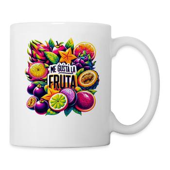 Ich mag Obst-Meme Ayuso Sanchez Politik - Tasse - Weiß - Rechts