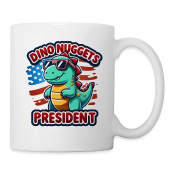 Dino Nuggets Président Américain États-Unis Dinosaure - Mug blanc - blanc - Droite