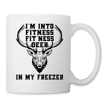 Im into Fitness - Deer in my Freezer - Jäger - Tasse - Weiß - Rechts