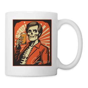 Cheers Mates: 70s Party Skeleton - Mug - white - Right