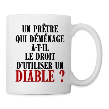 cadeau homme, femme, humour, t-shirt humoristique - Mug blanc - blanc - Droite