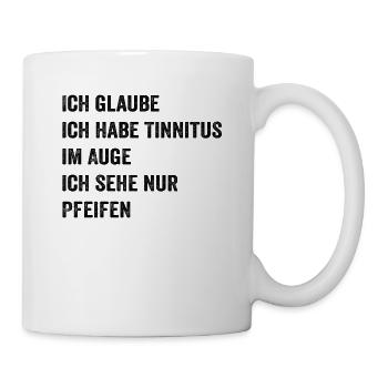 Augen-Pfeifen Spaß - Tasse - Weiß - Rechts