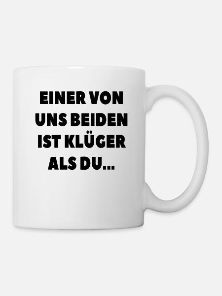 Kluger Spruch Duo - Tasse - Weiß