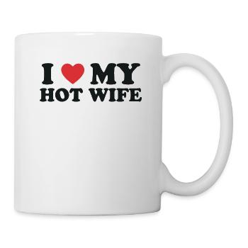 Love for my hot wife - Mug - white - Right