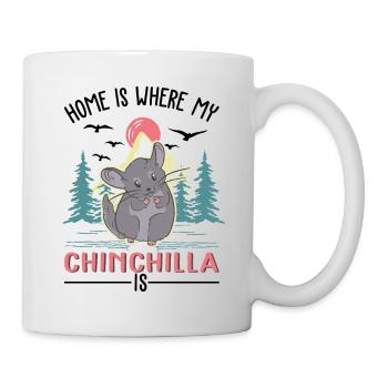 La maison est là où se trouve mon chinchilla - Mug blanc - blanc - Droite