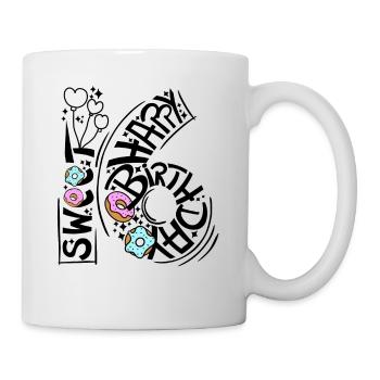 Sweet Sixteen Geburtstag Happy Birthday Donut - Mug - white - Right