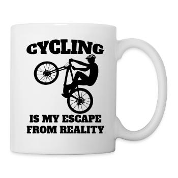 Fahrrad Radfahrer Fahrradfahrer Radfahren Radeln - Tasse - Weiß - Rechts