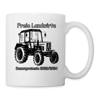 Freie Landwirte füllen unsere Teller - Tasse - Weiß - Rechts