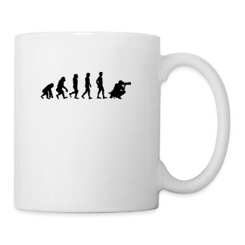 Fotografen Geschenk Kameramann T-Shirt Evolution - Tasse - Weiß - Rechts