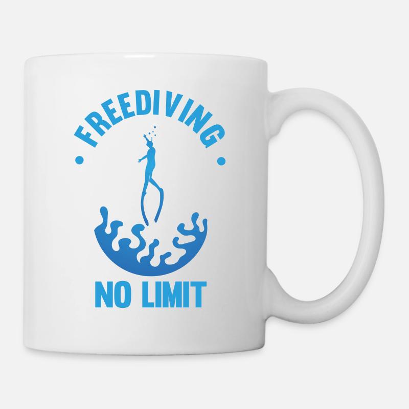 Plongée, Apnée Plongée, Apnée No Limit Apnée Apnée - Mug blanc - blanc