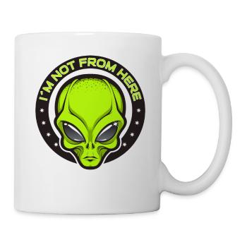 Alien, UFO, UAP, Space, Weltraum Flugobjekt - Tasse - Weiß - Rechts