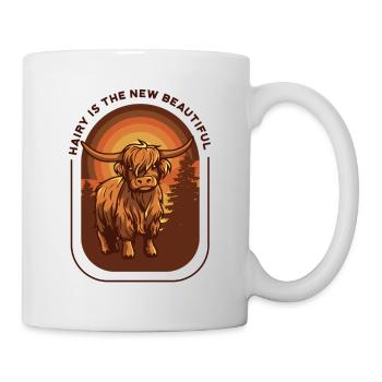 Hairy Is The New Beautiful Highland Cow Highland - Mug - white - Right