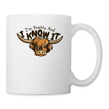 Je suis jolie et je le sais Highland Vache Highland - Mug blanc - blanc - Droite