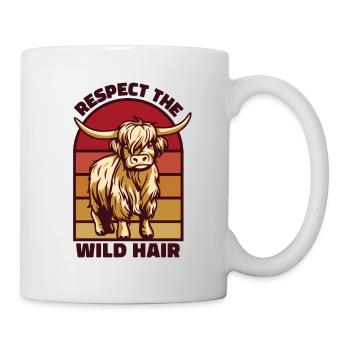 Respectez l’éleveur de vaches Highland à poil sauvage - Mug blanc - blanc - Droite