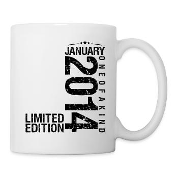 Birthday January 2014 January born in January - Mug - white - Right