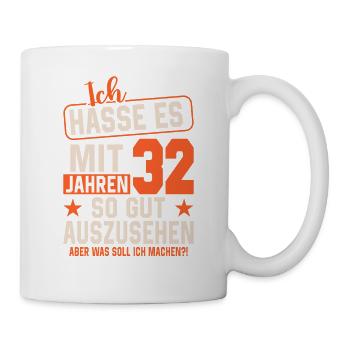 Legendärer 32. Geburtstag - Tasse - Weiß - Rechts