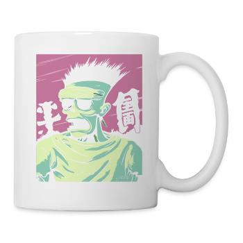 Cartoon: Strong Japanese Anime Fans and Buddies - Mug - white - Right