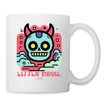 Style de dessin animé moderne : Petit diable - Mug blanc - blanc - Droite