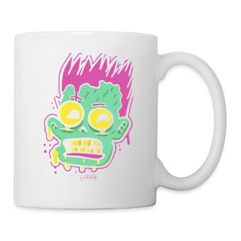 Cartoon Pop Art : si effrayant, un zombie - Mug blanc - blanc - Droite