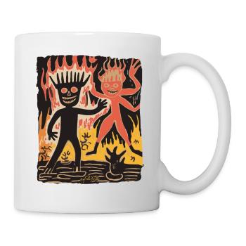 Willkommen bei der Arbeit: Kollegen u Mitarbeiter - Tasse - Weiß - Rechts