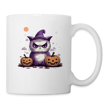 Doux chat Costume d'Halloween Porte-chat Halloween - Mug blanc - blanc - Droite