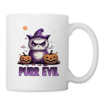 Doux chat Costume d'Halloween Porte-chat Halloween - Mug blanc - blanc - Droite