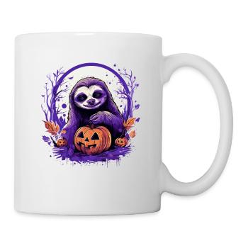 Halloween Deko Faultier Outfit Halloween Geschenk - Tasse - Weiß - Rechts