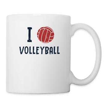 I love volleyball volleyball freak volleyball player - Mug - white - Right