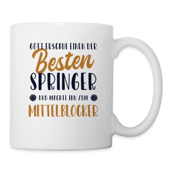 Mittelblocker Bester Springer Volleyballerin - Tasse - Weiß - Rechts