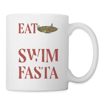 Eat Pasta Swim Fasta 26 - Tasse - Weiß - Rechts