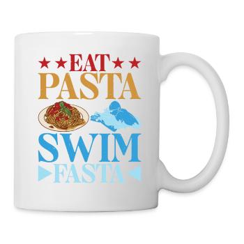 Eat Pasta Swim Fasta 25 - Tasse - Weiß - Rechts