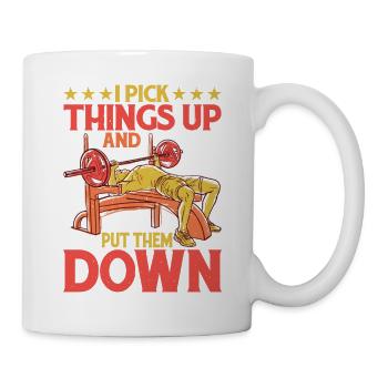 Je ramasse des choses et je les pose 28 - Mug blanc - blanc - Droite
