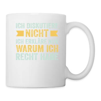 Rechthaber Erklärung - Tasse - Weiß - Rechts