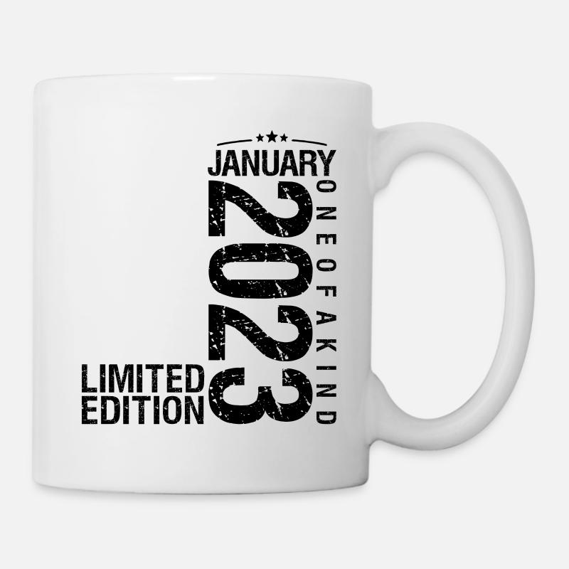 Anniversaire Janvier 2023 Janvier né en January - Mug blanc - blanc